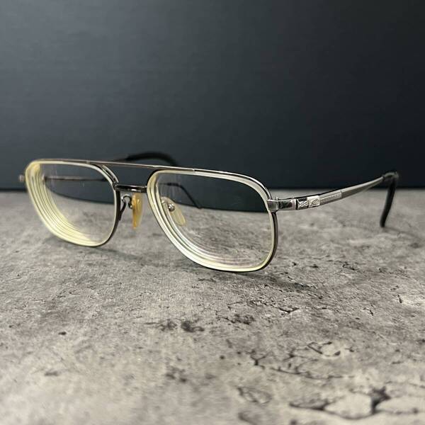 ◆S.T.Dupont エステーデュポン 眼鏡フレーム メガネ ツーブリッジ ヴィンテージ サイドロゴ金具 DP2481T 54□16-140 メンズ 男性用