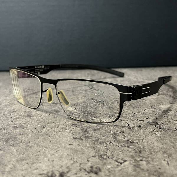 ◆ic! berlinアイシーベルリン 眼鏡フレーム rast ラスト メガネ ブラック BLACK 黒 メンズ ドイツ製 eyewear アイウェア スクエア