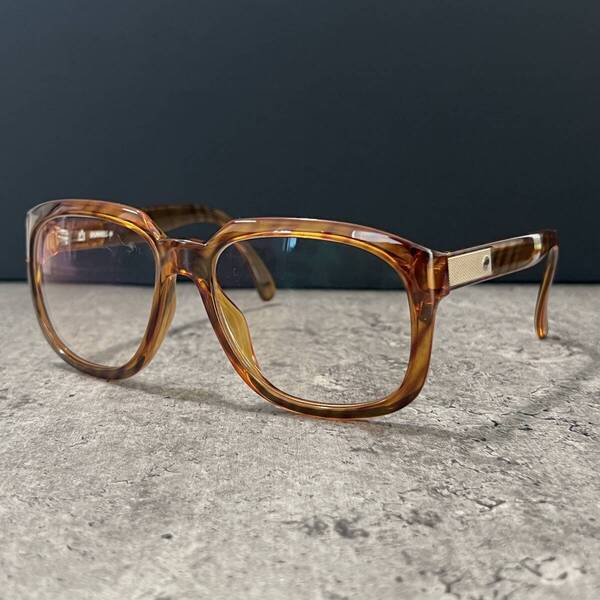 ◆DUNHILL ダンヒル ヴィンテージ 眼鏡フレーム メガネ 6010A11 56□17 ブラウン クリア オーストリア製 メンズ 男性用 大きめ