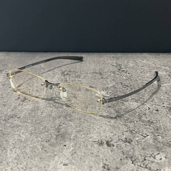 ◆GUCCI グッチ 眼鏡フレーム メガネ GG9574J 52□17-136 ツーポイント リムレス 縁無し 日本製 MADE IN JAPAN