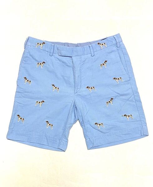 送料無料 訳あり美品 Polo Ralph Lauren ポロラルフローレン コーデュロイ ハーフパンツ ショートパンツ DOG 犬