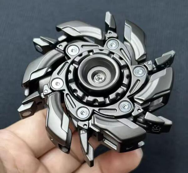 【専用保存ケース付】金属製フィジェットトイ オープンアーマー 変形ハンドスピナー 集中力UP 大人のおもちゃEDC ストレス解消 ADHD