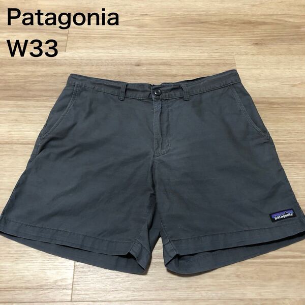 【送料無料】Patagoniaコットン76%ヘンプ24%ショートパンツ グレー メンズw33サイズ パタゴニアショーツボトムスハーフパンツアウトドア麻