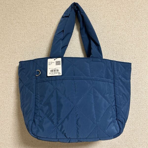 新品 シューラルー SHOO-LA-RUE ランチトートバッグ ハンドバッグ キルティング ブルー 青