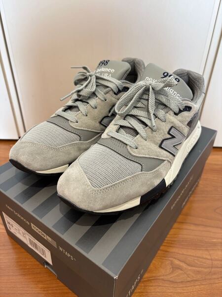 【送料無料】New balance ニューバランス U998WT 998 MiUSA WTAPS Visual Uparmored ローカットスニーカー 28cm グレー スウェード 美品