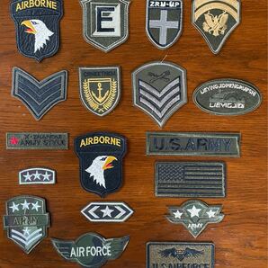 送料込み・ワッペン・アイロン パッチ・トップガン・USA ARMY・AIRFORCE 空軍 陸軍 海軍 軍物・18枚セット・ 新品未使用品