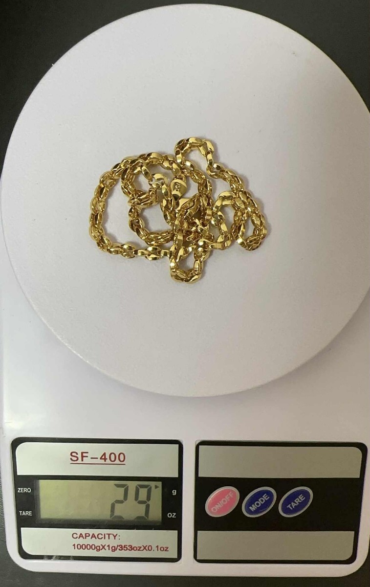 遺品整理ネックレス750 ITALYの刻印あり 38g(ネックレス