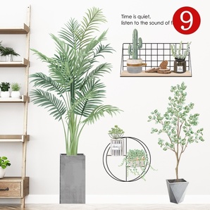 ウォールステッカー ステッカー 観葉植物 壁紙 ポスター 壁紙シール DIY9番 お風呂シール 壁シール 壁紙