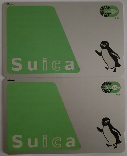無記名 Suicaカード スイカ デポジット500円+チャージ残高0円 スイカカード×2枚 JRほか 交通系ICカード