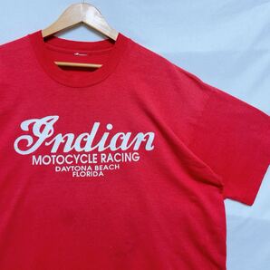 90s インディアン モーターサイクル レーシング Tシャツ 古着 Vintage INDIAN MOTOCYCLE RACING Daytona Beach Florida Doc Batsleer