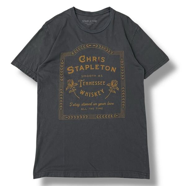 Chris Stapleton(クリス ステイプルトン) Smooth As Tennessee Whiskey オフィシャル バンドTシャツ S 半袖 公式 ロックTシャツ 古着