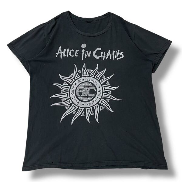 Alice in Chains(アリスインチェインズ) Dirt Sun Band Logo バンドTシャツ L 半袖 Bayjsland sportwear プリントロゴ ロックTシャツ 古着