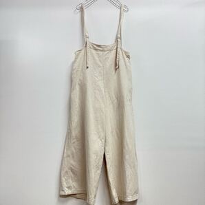 Helmヘルム しまむら コットンサロペット アイボリー Mサイズ オーバーオール オールインワン ワイドパンツ