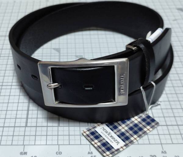 V57 新品/送料込 日本製 ニューヨーカー NEWYORKER ベルト レザーベルト 本革 ブラック