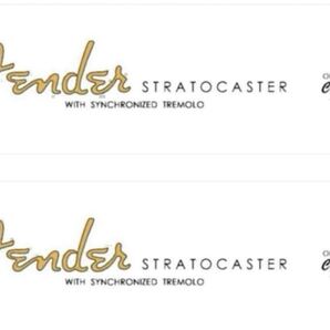 Fender STRATOCASTER フェンダー デカール シールタイプ 2枚セット耐水 スパロゴ スパゲティロゴ スパゲッティロゴ 在庫わずか!早い者勝ち