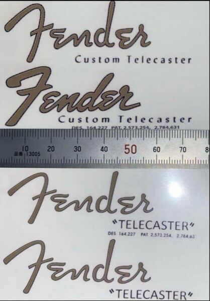Fender フェンダー Telecaster テレキャスター カスタム用 スパロゴデカール2種 転写タイプ エレキギター 補修用