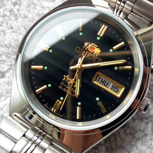 超美品 ORIENT オリエント スリースター ★★★ 自動巻き メンズ腕時計