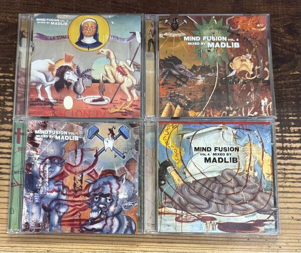希少盤 MIX-CD 4枚セット】MADLIB マッドリブ■MIND FUSION VOL.1,2,4,5■HIP-HOP■Quasimoto Madvillain MF Doom Freddie Gibbs
