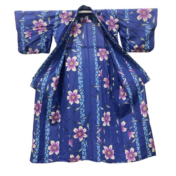 浴衣 ゆかた 女の子 中高生 花柄 和柄 着物 和装 祭り 花火大会 きもの かわいい 和服 まつり 花火 身丈147.5cm ゆき丈69cm 総柄■0611KH③