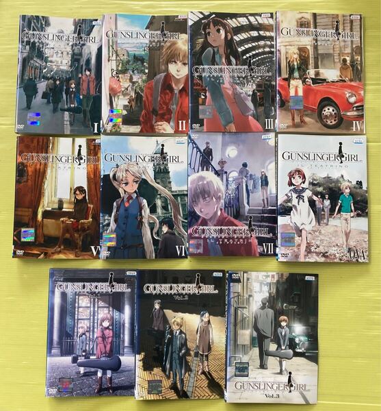 GUNSLINGER GIRL 3巻 IL TEATRINO+OVA 8巻 全11巻セット 管理番号35797 DVD レンタル落ち 全巻セット アニメ