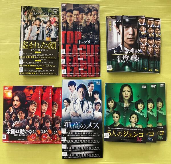 連続ドラマW シリーズ 6作品 全19巻セット 管理番号35859 DVD レンタル落ち 盗まれた顔 孤高のメス など