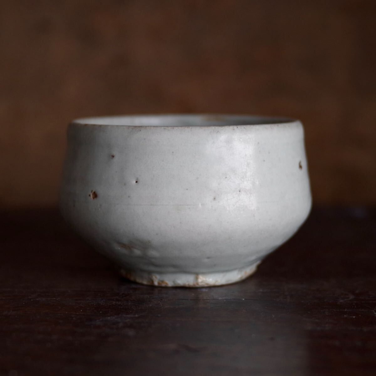 李氏朝鮮時代 李朝白磁 李朝堅手 茶碗 茶道具 茶器 深皿 小鉢 目