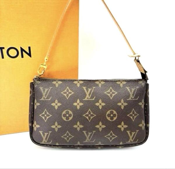 LOUIS VUITTON ルイヴィトン ポシェット アクセソワール ポーチ ハンドバッグ モノグラム ブラウン