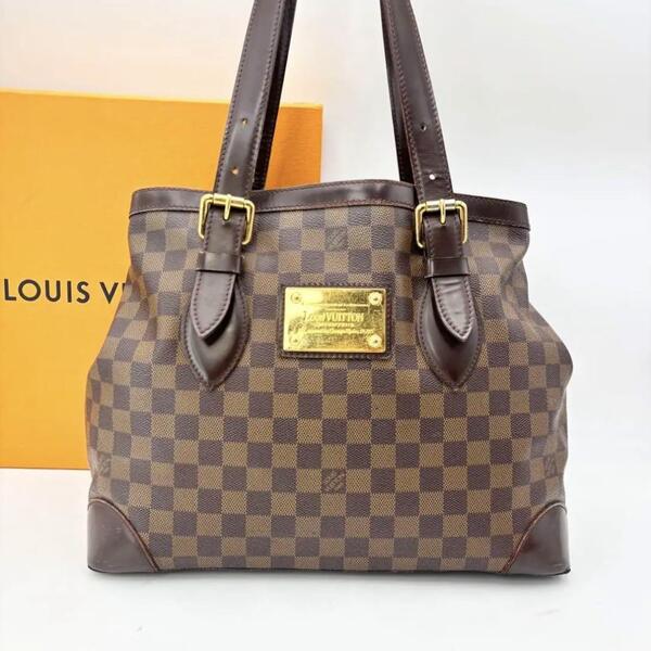 LOUIS VUITTON ルイヴィトン ダミエ ショルダーバッグ ハムステッドMM トートバッグ モノグラム ハンドバッグ ブラウン レザー 通勤 通学