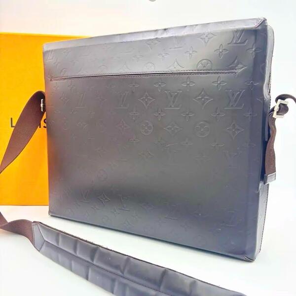 LOUIS VUITTON ルイ ヴィトン スティーヴ カフェブラウン モノグラム グラセ ブリーフケース A4収納可 ビジネスバッグ M46530