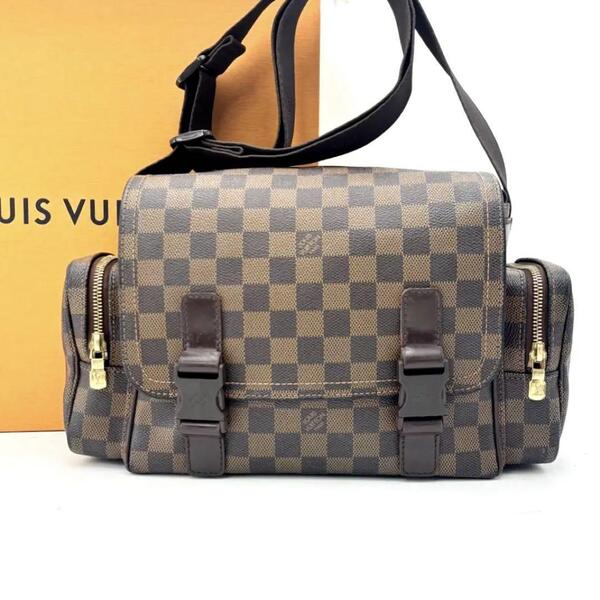 LOUIS VUITTON ルイヴィトン ダミエ リポーター メルヴィール ショルダーバッグ クロスボディ ブラウン バック 肩掛け可能 通勤