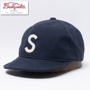 新品 Basiquenti ロゴ アンパイアキャップ フリーサイズ ネイビー