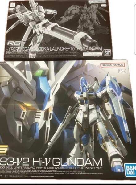 新品未開封 RG 1/144 Hi-νガンダム + RG 1/144 Hi-νガンダム専用ハイパー・メガ・バズーカ・ランチャー