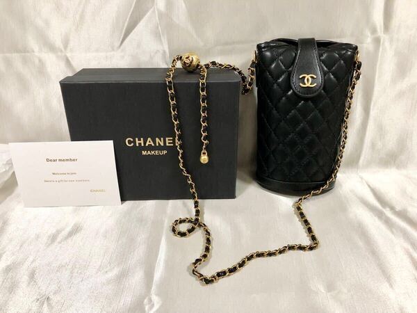新品 シャネル ノベルティ CHANEL ショルダーバッグ ミニバッグ アジャスター付き ショルダーポシェット 斜め掛け ブラック
