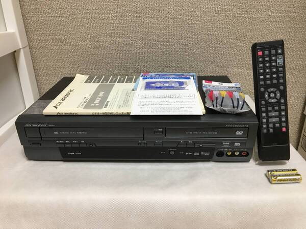 送料無料 DXアンテナ 地上デジタルチューナー内蔵ビデオ一体型DVDレコーダー DXR160V ブラック 動作確認済み中古品