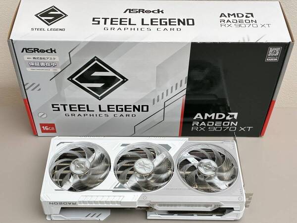 ASRock Radeon RX 9070XT Steel Legend 16G グラフィックボード