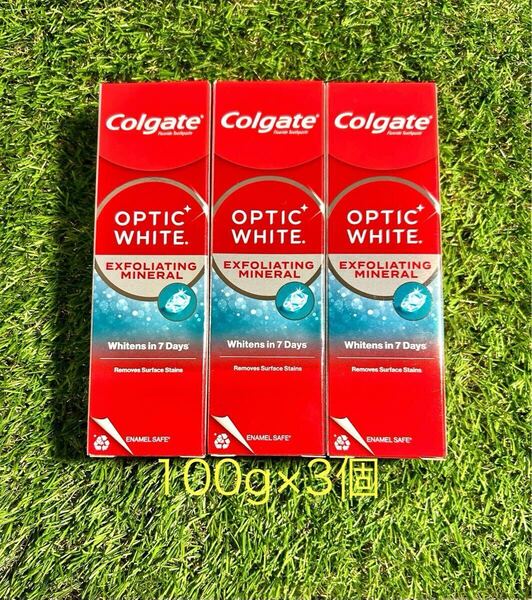 100g×3コ Colgate コルゲート オプティックホワイト 送料込み ホワイトニング ハミガキコ