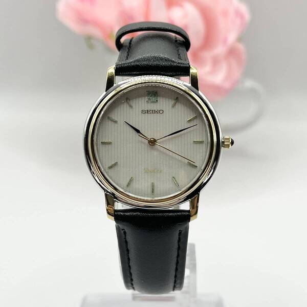 《稼働品》SEIKO★セイコー★DOLCE★ドルチェ★クオーツ時計★メンズ★ラウンド★5S21-6010(管理558c-1