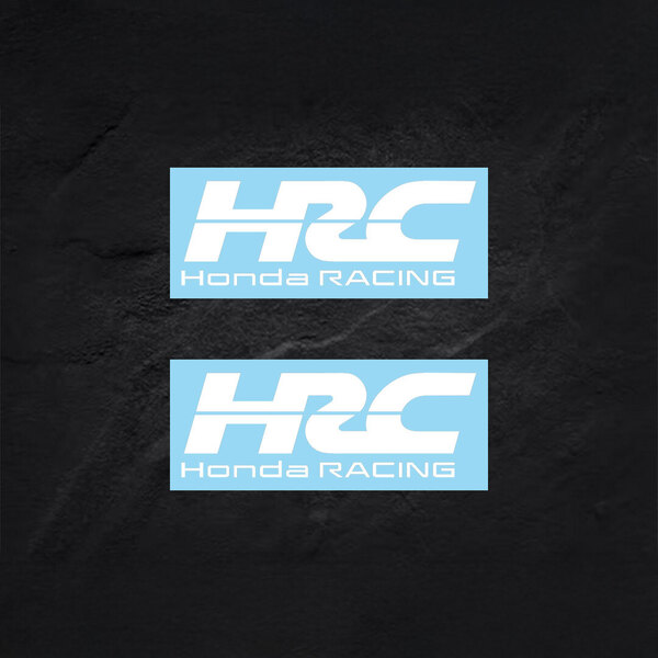 HRC Honda RACING カッティングステッカー ホワイト 2枚 縦39mm×横110mm ホンダ・レーシング | 切り文字 | 切文字 | 新品 | 送料無料