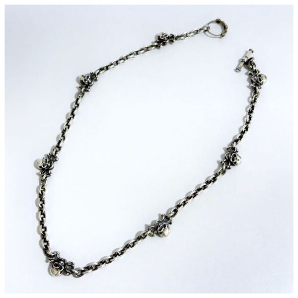 シルバー925 スターリング sterling ヴィンテージ スカル 骸骨 ネックレス ペンダント