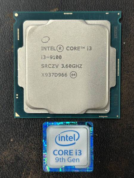 #1 intel CPU 第9世代 Core i3 9100 3.60GHz LGA1151 ■動作確認品 ■送料無料