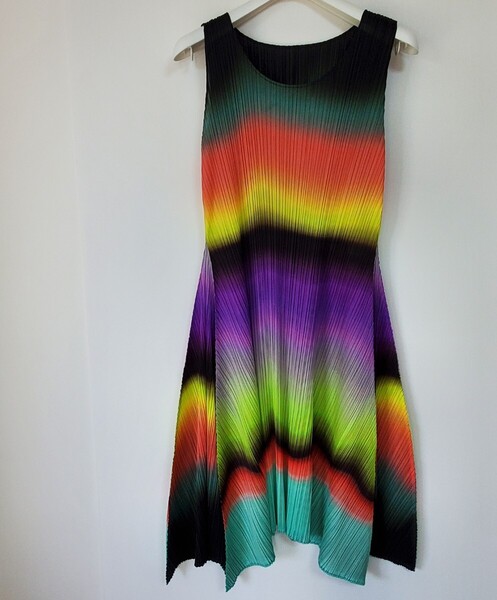 イッセイミヤケ ISSEY MIYAKE ワンピース サイズ2 プリーツプリーズ PLEATS PLEASE JH734 (P7P1F58)