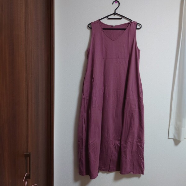 UNIQLO ノースリーブ ロング ワンピース L