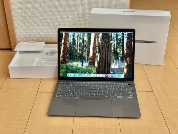 Apple MacBook Air 2020 M1 RAM 8GB SSD 256GB 8コアCPU/7コアGPU USキーボード スペースグレイ バッテリー最大容量94%