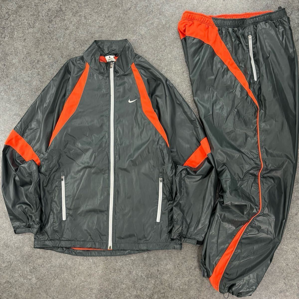 Nike ジャージ上下セット グレー・オレンジ Yahoo!オークション -「ナイキ ジャージ オレンジ」(上下セット
