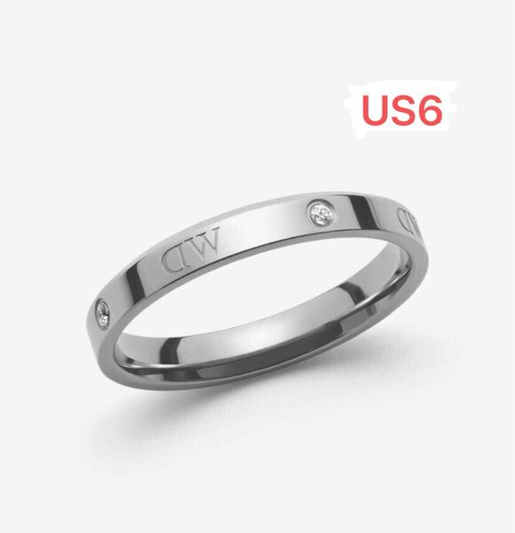 新品未使用 Daniel Wellington ダニエルウェリントン リング 指輪 CLASSIC LUMINE RING US6 日本サイズ 12号 シルバー
