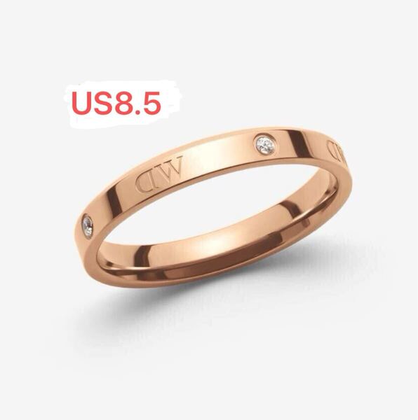 新品未使用 Daniel Wellington ダニエルウェリントン リング 指輪 CLASSIC LUMINE RING US8.5 日本サイズ18号 ローズゴールド