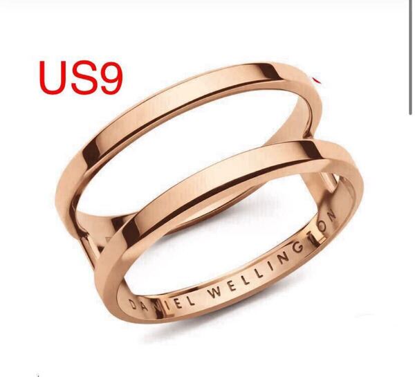 新品未使用 Daniel Wellington ダニエルウェリントンELAN DUAL RING US8 日本サイズ約16号 ゴールドピンク リング 指輪