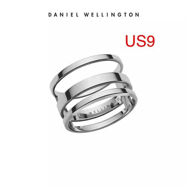 新品未使用 Daniel Wellington ダニエルウェリントン ELAN TRIAD RING US9 日本サイズ約18号 シルバー リング 指輪