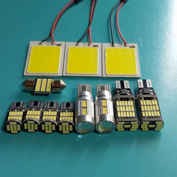 GSA/ACA33/38W ヴァンガード 爆光! T10 LED ルームランプ ポジション ナンバー灯 バックランプ 12個セットホワイトトヨタ/45/10/26/t28/s24
