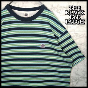 【BLACK EYE PATCH】ロゴ刺繍ワッペン ボーダーTシャツ
